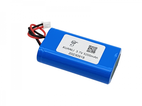 3.7V 5200mAh 圓柱鋰電池|18650 1S2P 2pin