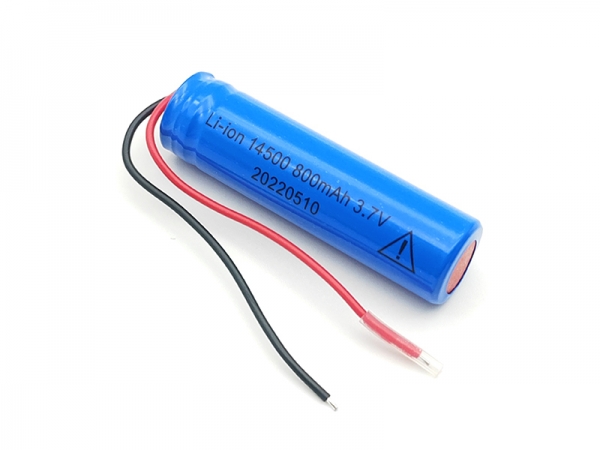 3.7V 圓柱鋰電池 帶警示 | 14500 800mAh 3.7V