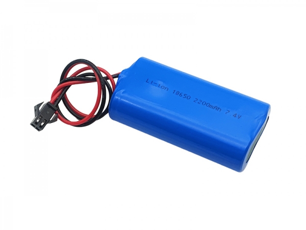 7.4V 2200mAh cylindrical lithium battery -2pin